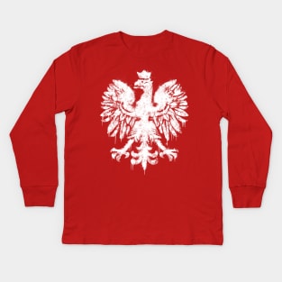 Polish Eagle Graffiti Kids Long Sleeve T-Shirt